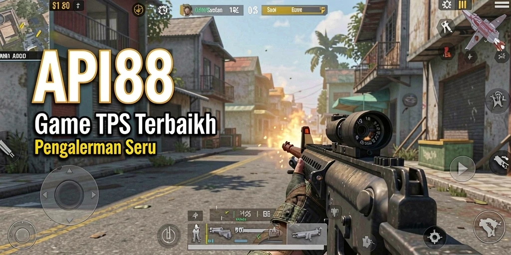 Tangkapan layar gameplay API88 yang menampilkan aksi intens dalam TPS.