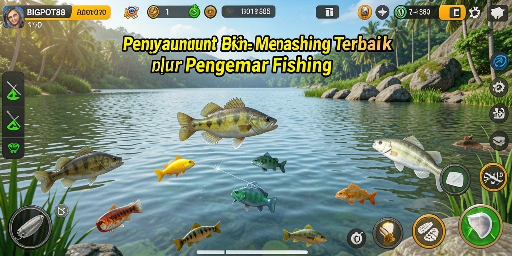 Gameplay seru BIGPOT88 saat menangkap berbagai jenis ikan.