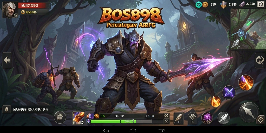 Menampilkan aksi seru dalam gameplay ARPG BOS898.