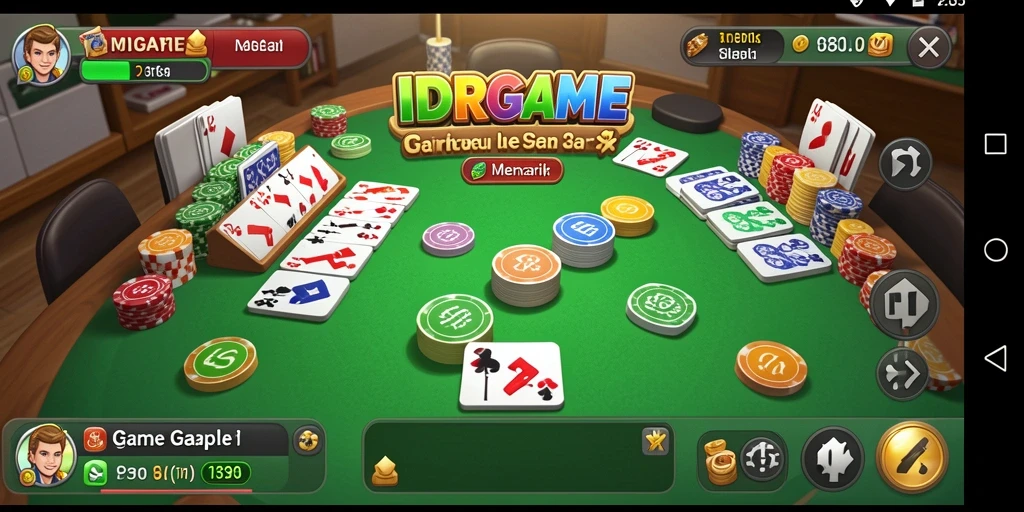 Tampilan gameplay seru permainan Gaple di IDRGAME.