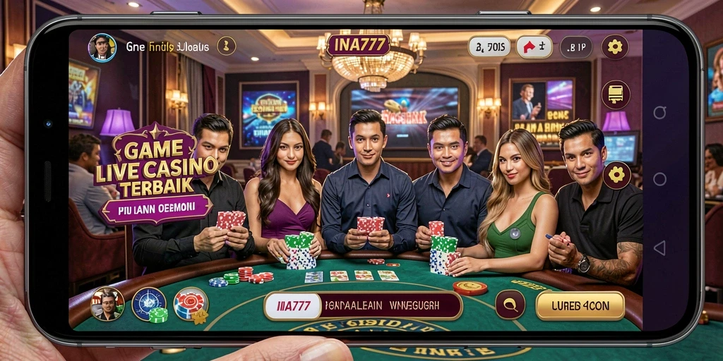 Tampilan menarik dari gameplay Live Casino di INA777 dengan dealer profesional.