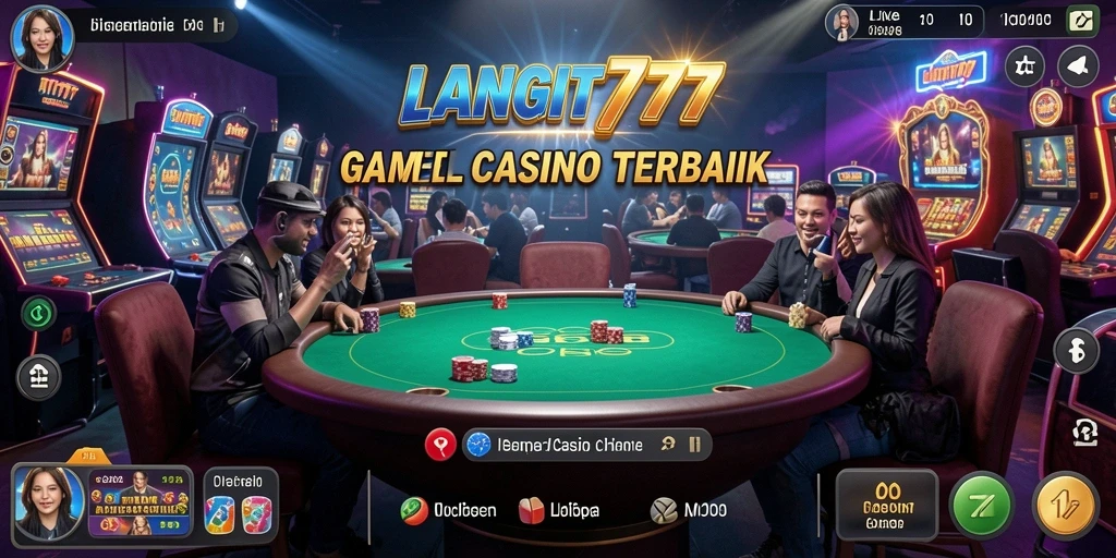 Tampilan gameplay Live Casino seru di LANGIT777.