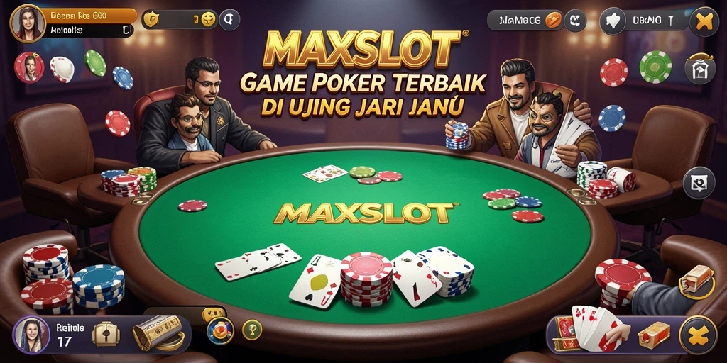 Tampilan utama <strong>MAXSLOT</strong> dengan aksi poker yang seru.