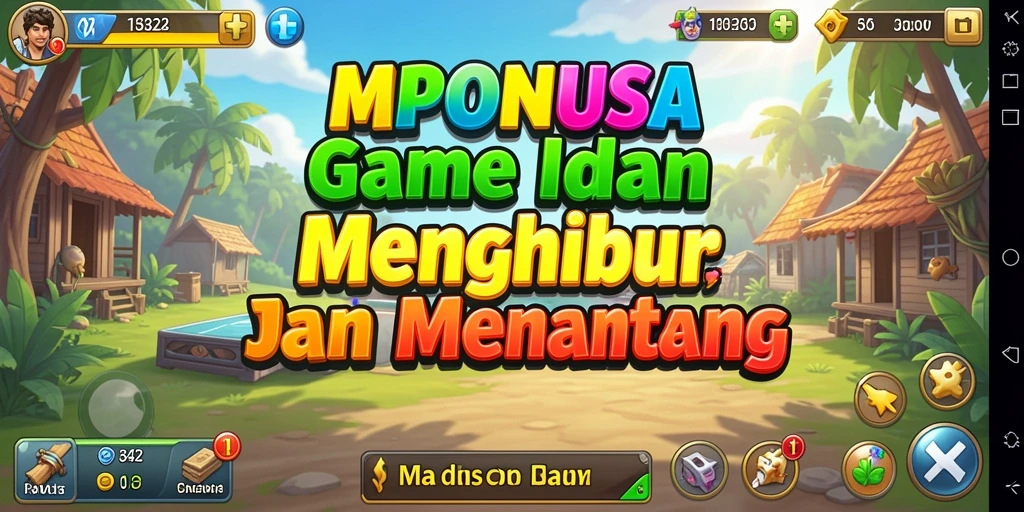 Tampilan gameplay MPONUSA yang menarik dan penuh warna.