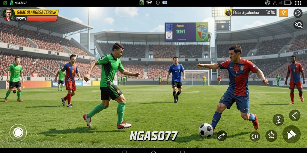 Screenshot gameplay NGASO77 menampilkan aksi olahraga seru.