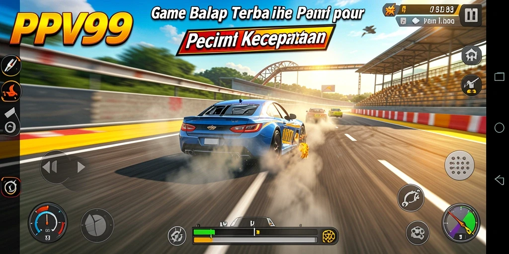 Tampilan gameplay PPV99 yang mendebarkan di lintasan balap.