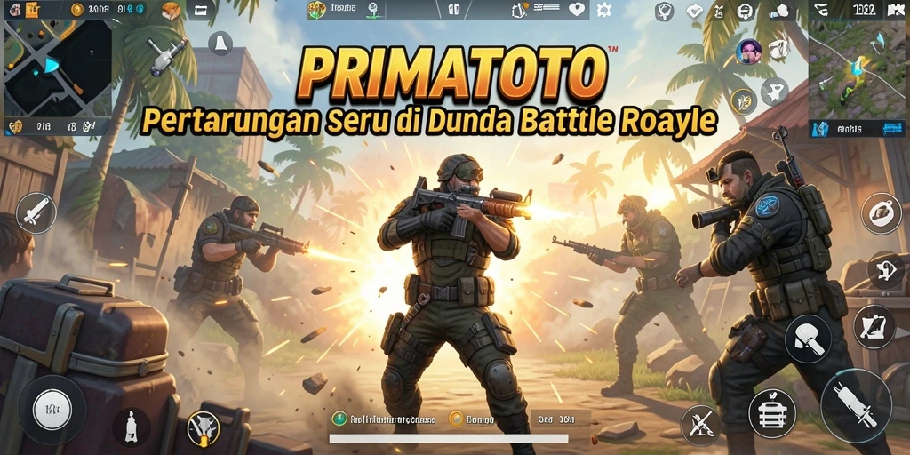 Gameplay seru PRIMATOTO dengan aksi Battle Royale yang mendebarkan.