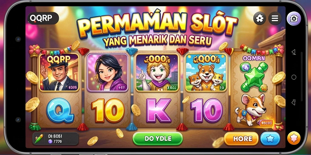 Tampilan gameplay menarik dan penuh warna di QQRP.