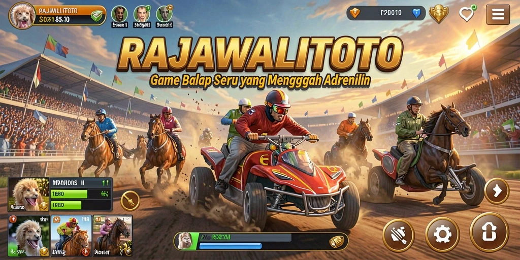 Gameplay balap yang mendebarkan dan seru di RAJAWALITOTO.
