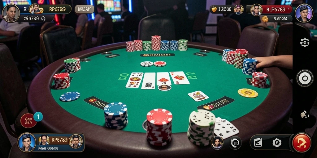 Tampilan gameplay Poker yang mengasyikkan di RP6789.