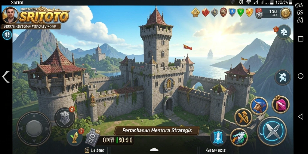 Tampilan gameplay menara pertahanan yang menarik dan menantang.