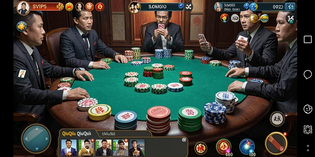 Tampilan gameplay QiuQiu yang menarik dan interaktif.