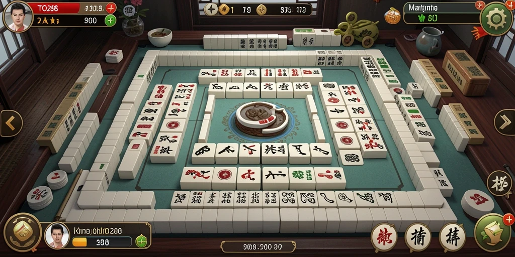 Tampilan gameplay TO288 yang menarik dalam permainan Mahjong.