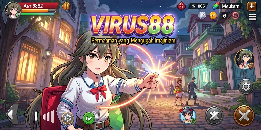 Tampilan menarik dan gameplay seru dari VIRUS88.
